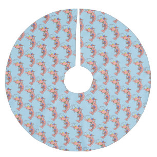 Kute happy shrimp, garnaal cartoon kerstboom rok