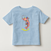 Kute happy shrimp, garnaal cartoon kinder shirts (Voorkant)
