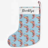 Kute happy shrimp, garnaal cartoon kleine kerstsok (Achterkant)