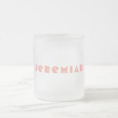 Kute happy shrimp, garnaal cartoon matglas koffiemok (Center)