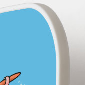 Kute happy shrimp, garnaal cartoon  pickleball paddle (Links Detail)