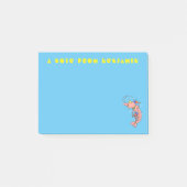 Kute happy shrimp, garnaal cartoon post-it® notes (Voorkant)