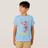 Kute happy shrimp, garnaal cartoon t-shirt (Voorkant volledig)