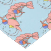 Kute happy shrimp, garnaal cartoon tafelkleed (Gekanteld)