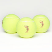 Kute happy shrimp, garnaal cartoon tennisballen (Multi)
