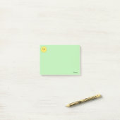 Kute Happy Sun op lichte groene achtergrond Post-it® Notes (Op bureau)