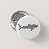 Kute happy whale shark haai ronde button 3,2 cm (Voorkant /achterkant)