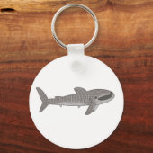 Kute happy whale shark haai sleutelhanger (Voorkant)