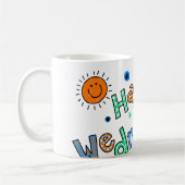 Kute Happy Woensdag Week Groet Tekstexpressie Koffiemok (Links)