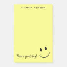 Kute Happy Yellow Face Personalized Post-it Notes