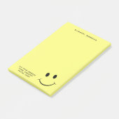 Kute Happy Yellow Face Persoonlijk adres Post-it® Notes (Schuin)