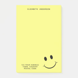 Kute Happy Yellow Face Persoonlijk adres Post-it® Notes