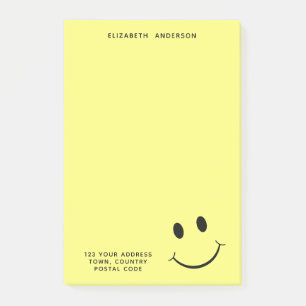 Kute Happy Yellow Face Persoonlijk adres Post-it® Notes