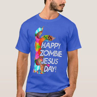 Kute Happy Zombie Jesus Day PaasBunny voor mannen  T-shirt