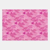 Kute hardewartpatroonroze blauwe Valentijnsdag Inpakpapier Vel (Voorkant)