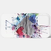 Kute hart en was in de Waterverf Case-Mate iPhone Case (Achterkant (horizontaal))