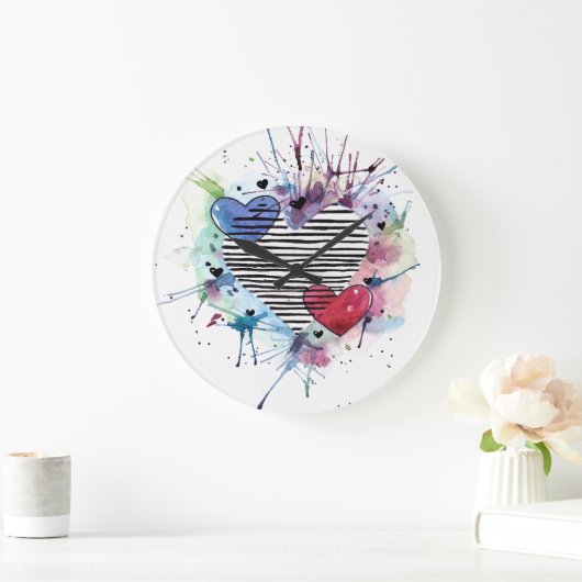 Kute hart en was in de Waterverf Grote Klok (Huis)