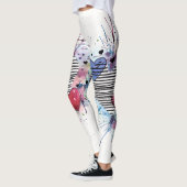Kute hart en was in de Waterverf Leggings (Links)