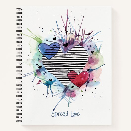 Kute hart en was in de Waterverf Notitieboek (Voorkant)