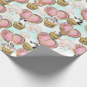 Kute hartballon Valentijnse dieren in liefde Cadeaupapier (Hoek)