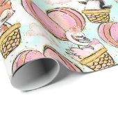 Kute hartballon Valentijnse dieren in liefde Cadeaupapier (Rol Hoek)