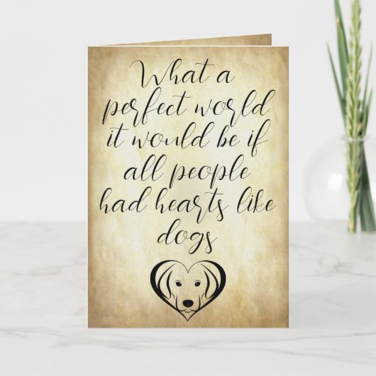 Kute harten als Honden Perfect World Kaart (Voorkant)