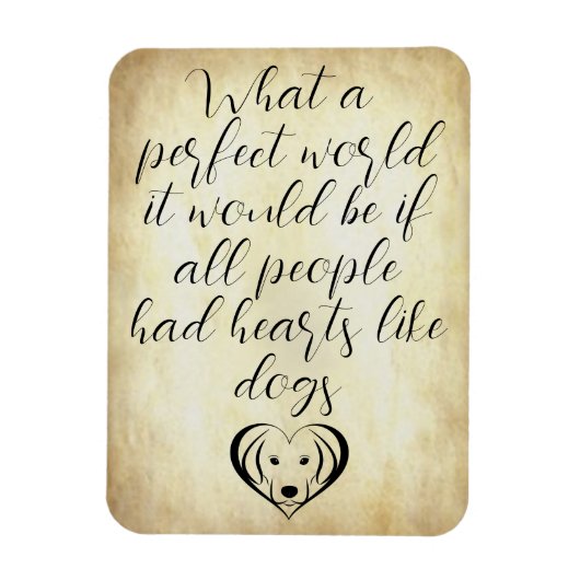 Kute harten als Honden Perfect World Magneet (Verticaal)