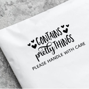 Kute harten bevat dingen ondoorzichtig rubberstempel