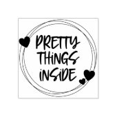 Kute harten  dingen binnenin rubberstempel (Afrduk)