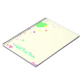 Kute harten en sterren notitieboek (Linkerzijde)