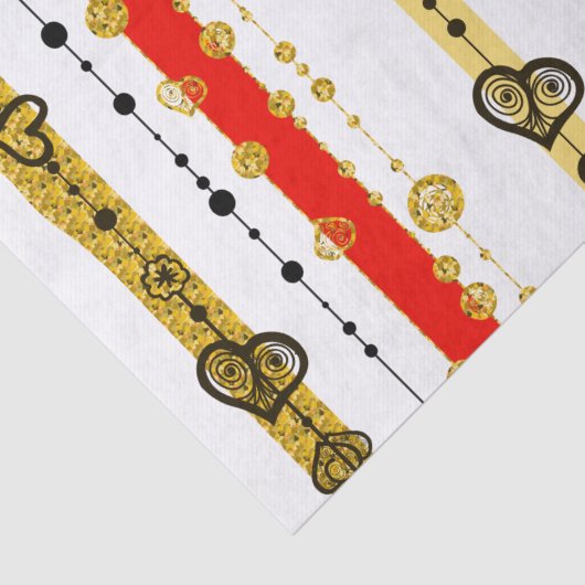 Kute harten Handdoedels patroon Tissuepapier (Detail)