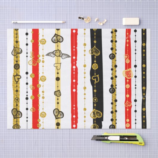 Kute harten Handdoedels patroon Tissuepapier (Craft)