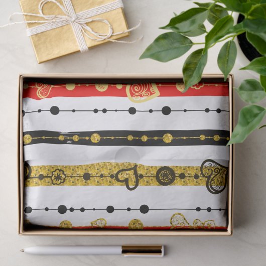 Kute harten Handdoedels patroon Tissuepapier (Geschenk)