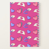 Kute hartplaat Stat Patroon Teen Love Pink Notitieboek (Achterkant)