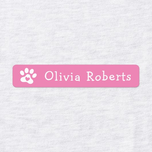 Kute hartslag drukt aangepaste kleurenkleding af labels (Design 1)