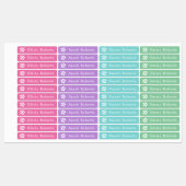 Kute hartslag drukt aangepaste kleurenkleding af labels (Vel)