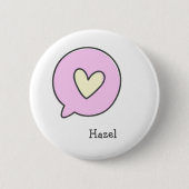 Kute hartslag - Gepersonaliseerde Kinder Button (Voorkant)