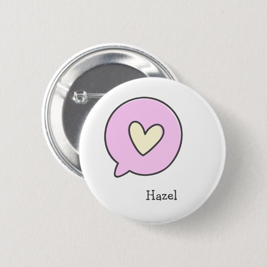Kute hartslag - Gepersonaliseerde Kinder Button (Voorkant /achterkant)
