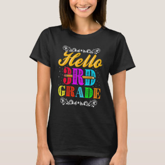 Kute hartslag Hallo 3e graad eerste dag terug naar T-shirt