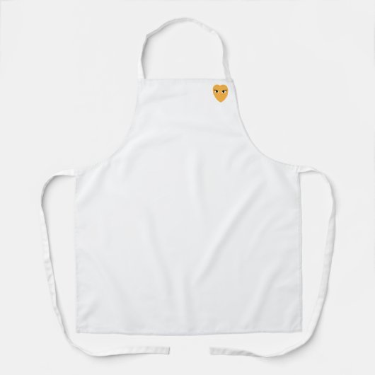 Kute hartslag met ogen op wit Schort (Voorkant)