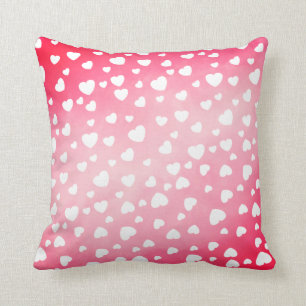 Kute hartslag Patroon Witte Roze Glitter Love Kussen