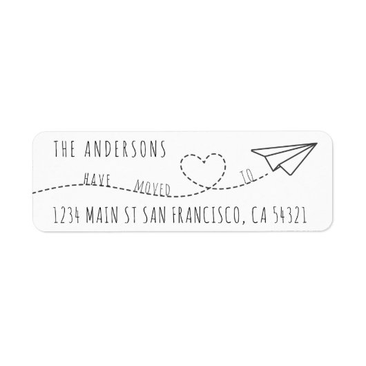 Kute hebben we een modern hartverschrijvingsveld g etiket (Voorkant)