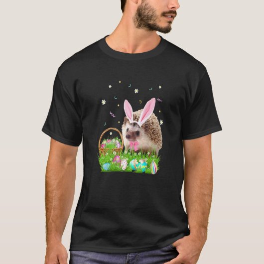 Kute hedgel paasdag Bunny Eggs Easter Costuum T-shirt (Voorkant)