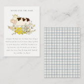 Kute Heilige Koe Boerderij Floral Books for Baby s Informatiekaartje (Voorkant / Achterkant)