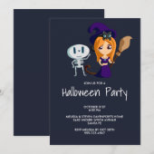 Kute heks in het Paars met zwarte kat en kamer Kaart (Voorkant / Achterkant)