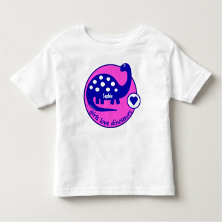 Kute  helderroze dinosaur voor meisjes kinder shirts