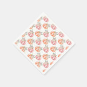 Kute Herfst Zachte roze en Oranje pompoenen Servet (Hoek)