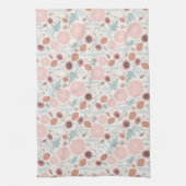 Kute Herhaal Floral Pink Cream Botanische Afdruk Theedoek (Verticaal)