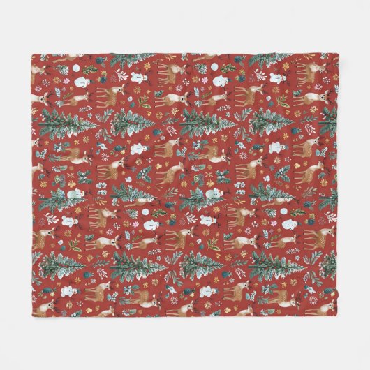 Kute herten fleece deken (Voorkant (Horizontaal))
