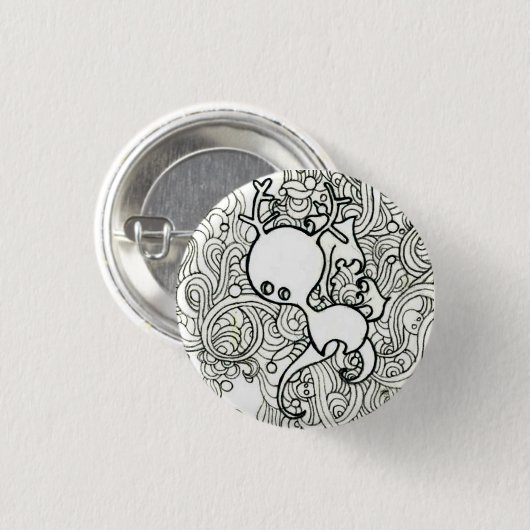 Kute herten ronde button 3,2 cm (Voorkant /achterkant)